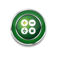 Mathematical Sign Green Vector Icon Button