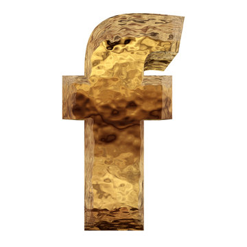 Yellow gold or golden fonts isoalted on white
