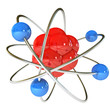 © kharlamova_lv - Model of the atom. Isolated on white background. 3d render