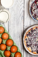 Canvas Print - cake with blueberries