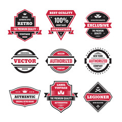 Wall Mural - Vector graphic badges collection. Original vintage logos.