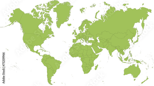 Map of the World Wallpaper Mural