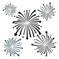 Wall Mural - black firework vector