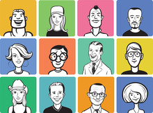 Collection Of People Cartoon Faces