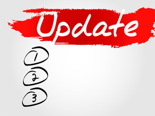 Poster - Update Blank List, vector concept background