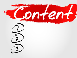 Poster - Content Blank List, vector concept background