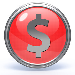 Sticker - money circular icon on white background