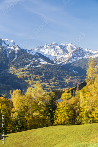 Foto-Schiebegardine Komplettsystem - Herbst in den Alpen (von Netzer Johannes)