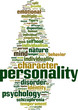 Personality word cloud concept. Vector illustration
