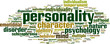 Personality word cloud concept. Vector illustration