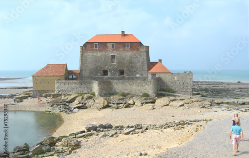 Cuadros en Lienzo le Fort d'Ambleuse à maree basse