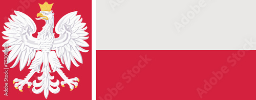 Dekoracja na wymiar  flaga-i-godlo-polski