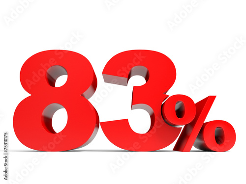 Fotografia Red eighty three percent off. Discount 83%.