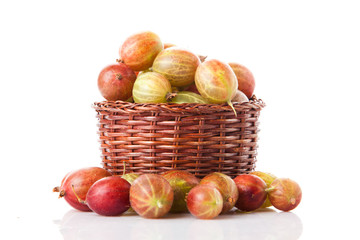 gooseberries isolated on white