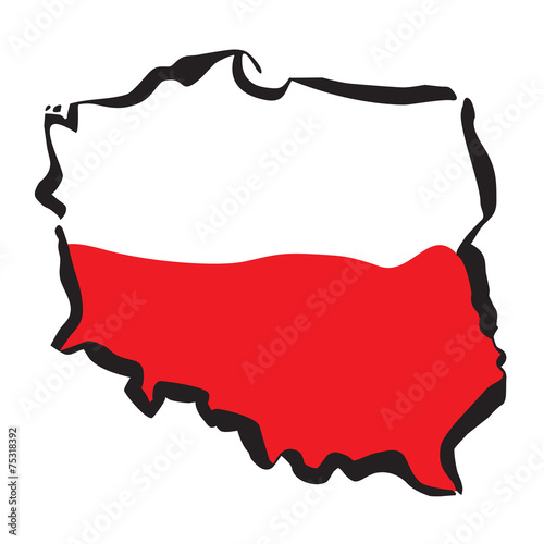 Fototapeta na szkło Vector map of Poland