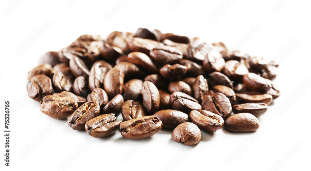 Coffee beans, isolated on white