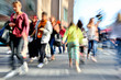 © connel_design - Zoom and motion blurred crowd crossing street