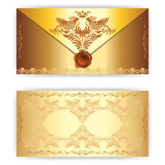 Vector royal gold greeting card