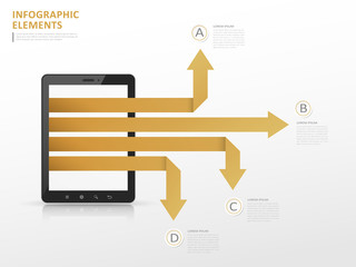 Wall Mural - technology infographic template design