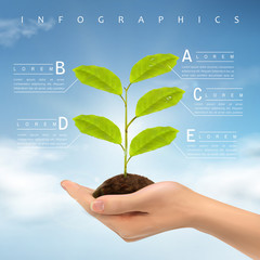 Wall Mural - ecology concept infographic template design