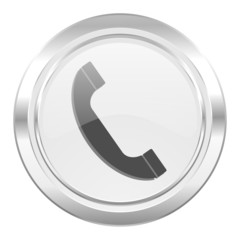 Poster - phone metallic icon telephone sign