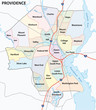 providence road and neighborhood map