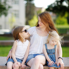 young mother and her daughters