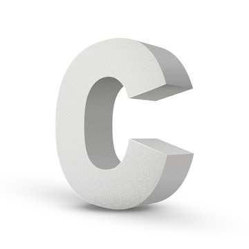 white letter C