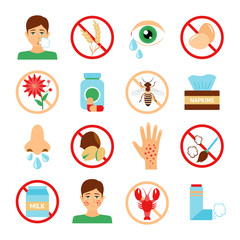 Poster - Allergy Icons Set