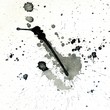 canvas print picture - Black Splatter