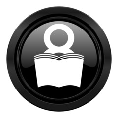 book black icon reading room sign bookshop symbol