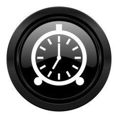 alarm black icon alarm clock sign