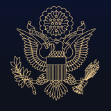 Fototapeta  - US passport seal