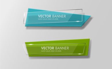 Aufkleber - Vector infographic origami banners set.