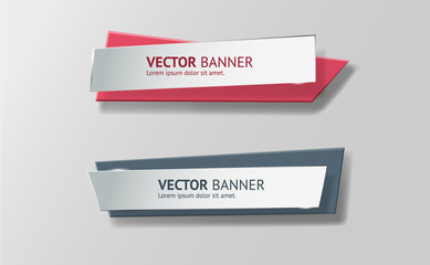 Aufkleber - Vector infographic origami banners set.