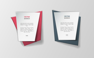 Aufkleber - Vector infographic origami banners set.