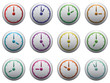 © saint_antonio - clock symbol set color on grey isolated on white background