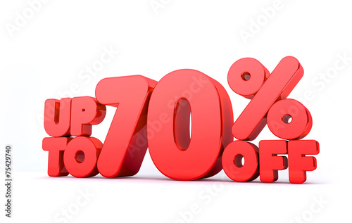 Up to 70% Off 3D Render Red Word Isolated in White Background5 Poster