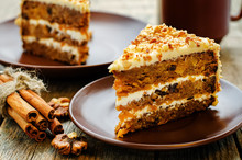 Carrot Cake With Walnuts, Prunes And Dried Apricots
