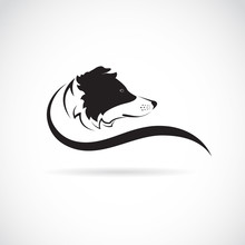 Vector Of A Border Collie Dog On White Background. Pets. Animals. 