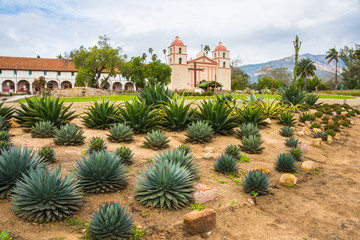 Wall Mural - Old Spanish Mission Santa Barbara California Exterior