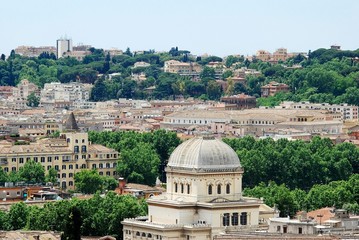 Wall Mural - Rome aerial view from Vittorio Emanuele monument