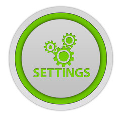 Canvas Print - Setting circular icon on white background