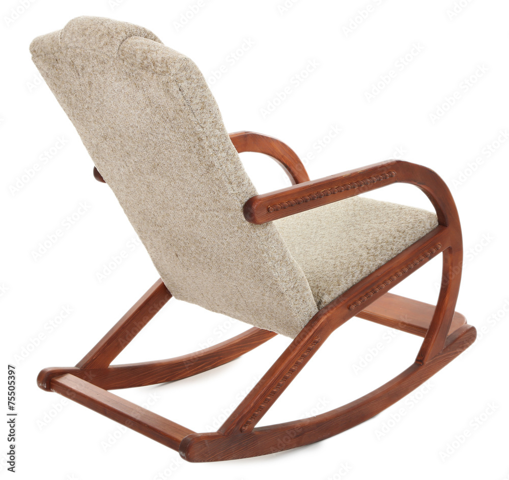 Modern rocking-chair isolated on white