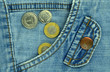 Blue jeans pieniadze
