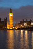 Fototapeta Londyn - Big Ben at night, London, England, UK