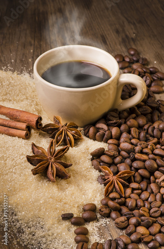 Naklejka na kafelki caffè caldo e aromi