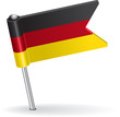 Germany pin icon flag. Vector illustration