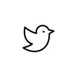 Bird / SocialMedia Trendy Thin Line Icon