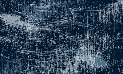 Poster - transparent geometry objects and scratched background